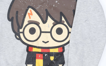 Womens UK Size 2XS Harry Potter Grey Pullover Sweatshirt