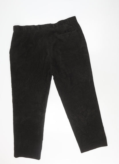 James Pringle Men's Black Corduroy Trousers 40W