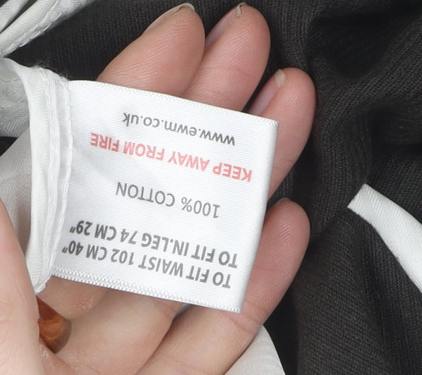 James Pringle Men's Black Corduroy Trousers 40W