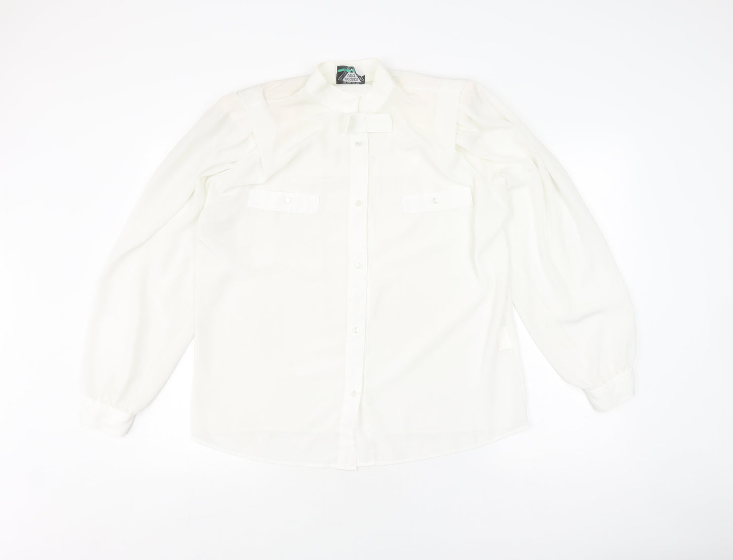 Jacques Vert Women's White Collared Blouse Size 12