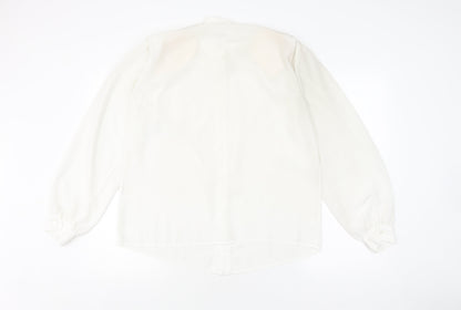 Jacques Vert Women's White Collared Blouse Size 12