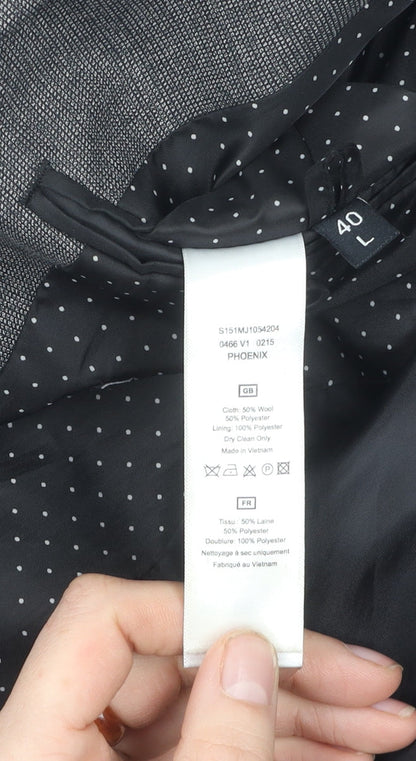 Mens UK Size 40 T.M.Lewin Regular Grey Suit Jacket