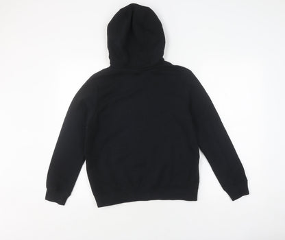 Nike Boys Black Hooded Pullover Football Hoodie, 12-13 Years