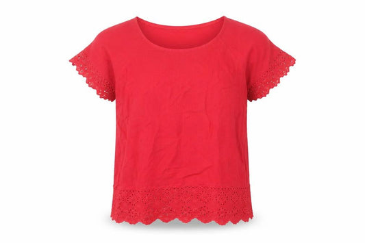 Womens UK Size 10 White Stuff Red Basic Blouse