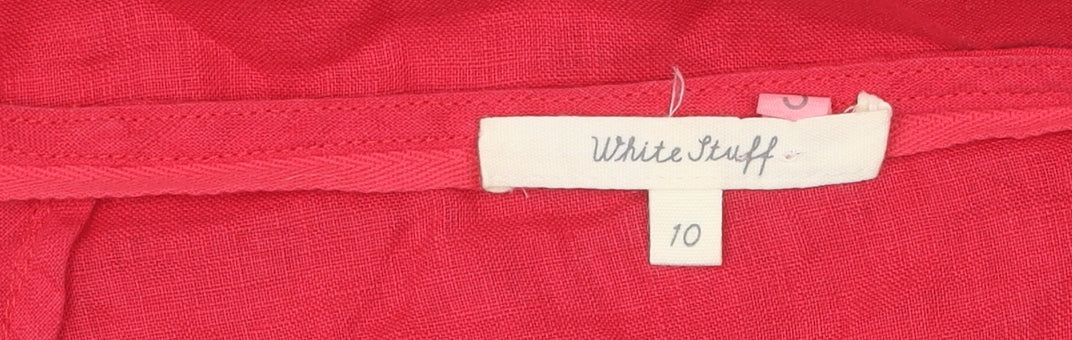 Womens UK Size 10 White Stuff Red Basic Blouse