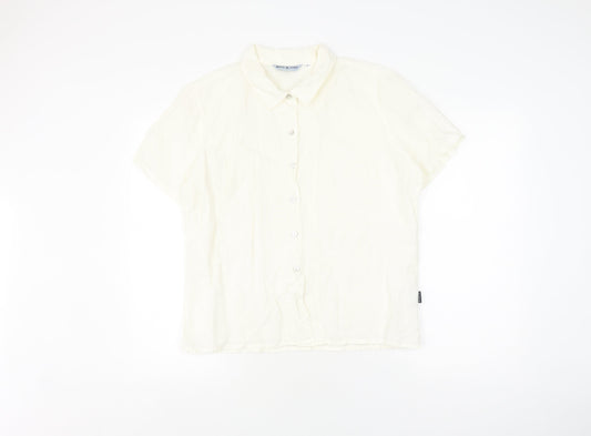 Womens UK Size 4 White Stuff White  Button-Up