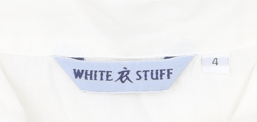 Womens UK Size 4 White Stuff White  Button-Up