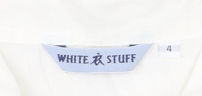 Womens UK Size 4 White Stuff White  Button-Up