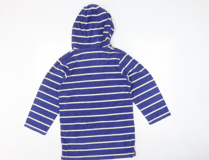 Joules Boys Blue Striped Hooded Rash Guard 11-12 Years