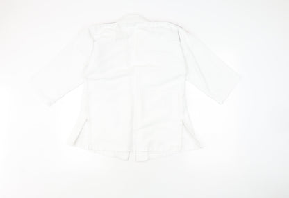 Adidas Boys White Track Jacket 11 Years Cotton Blend