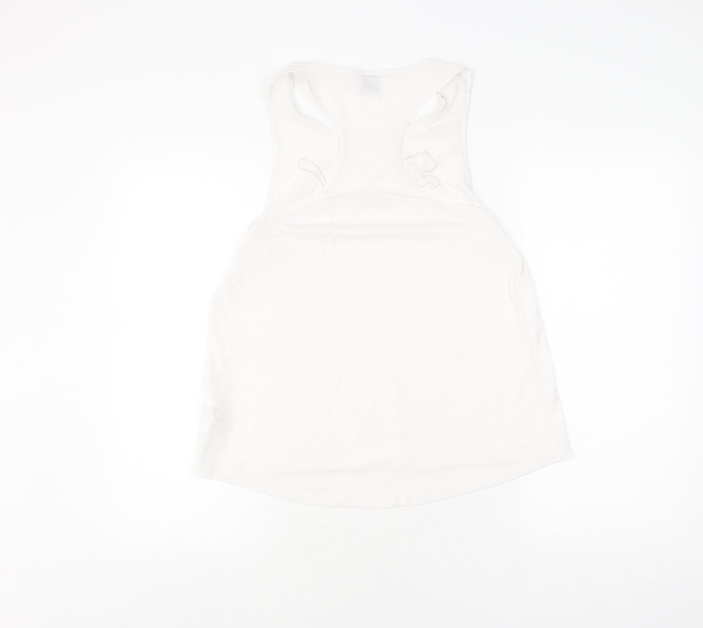 Puma Women's White Tank Top, Size S - Athletic Fit, Gym Ready
