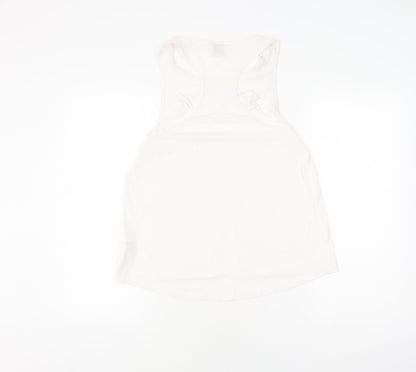 Puma Women's White Tank Top, Size S - Athletic Fit, Gym Ready