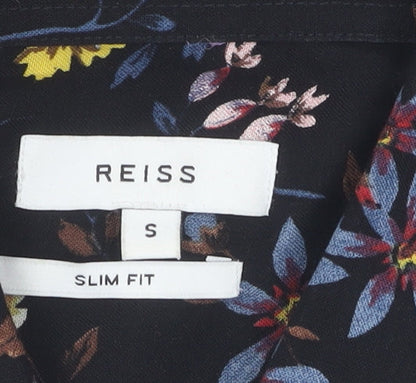 Womens UK Size S Reiss Black Slim Blouse