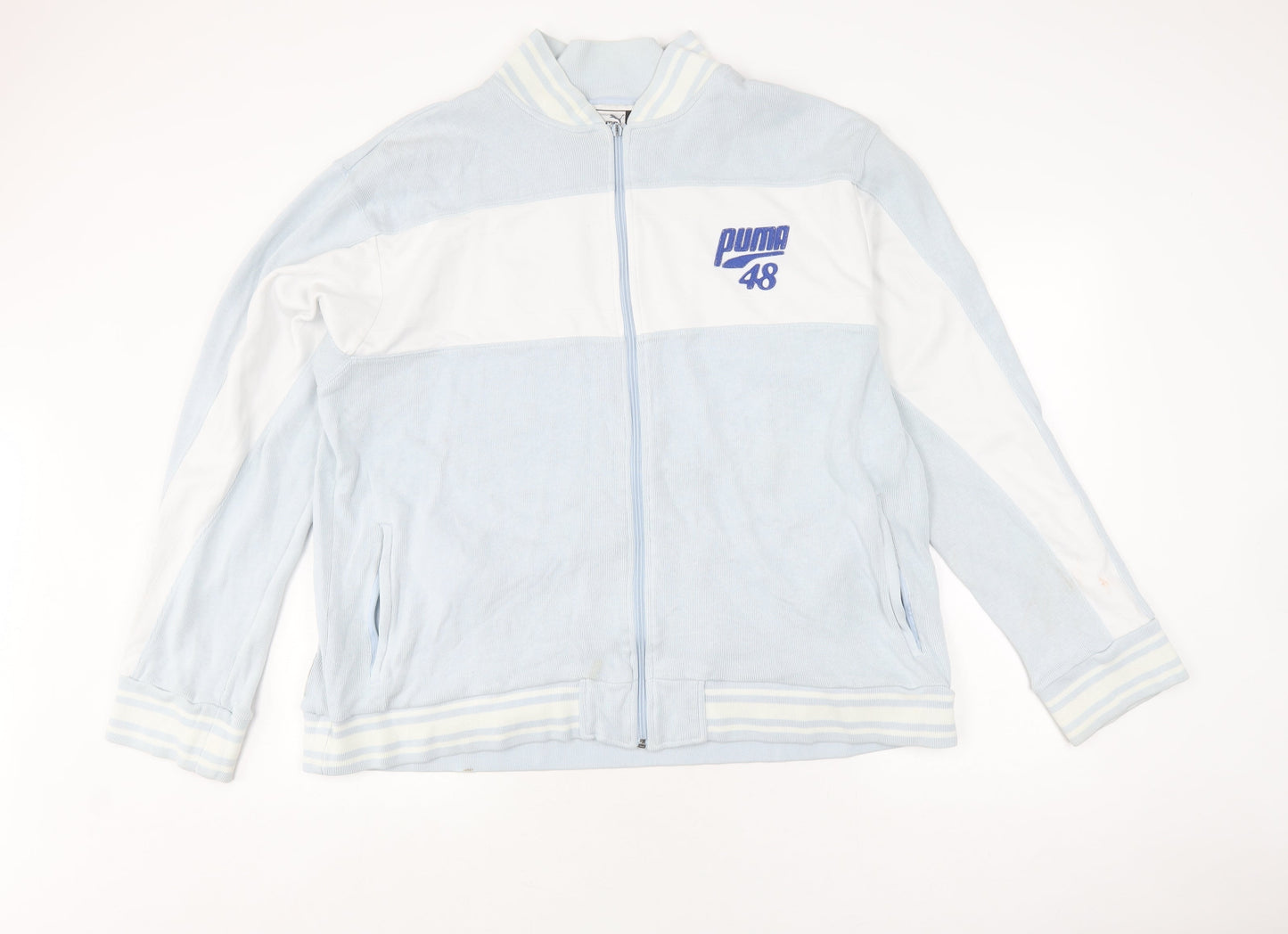 Mens UK Size XL PUMA Blue Full Zip Hoodie