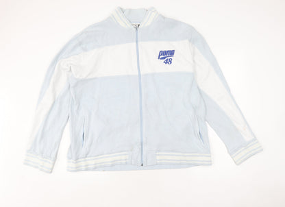 Mens UK Size XL PUMA Blue Full Zip Hoodie