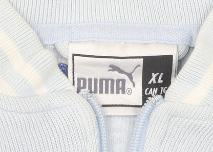 Mens UK Size XL PUMA Blue Full Zip Hoodie