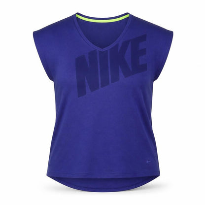 Womens UK Size L Nike Blue Running & Jogging T-Shirt