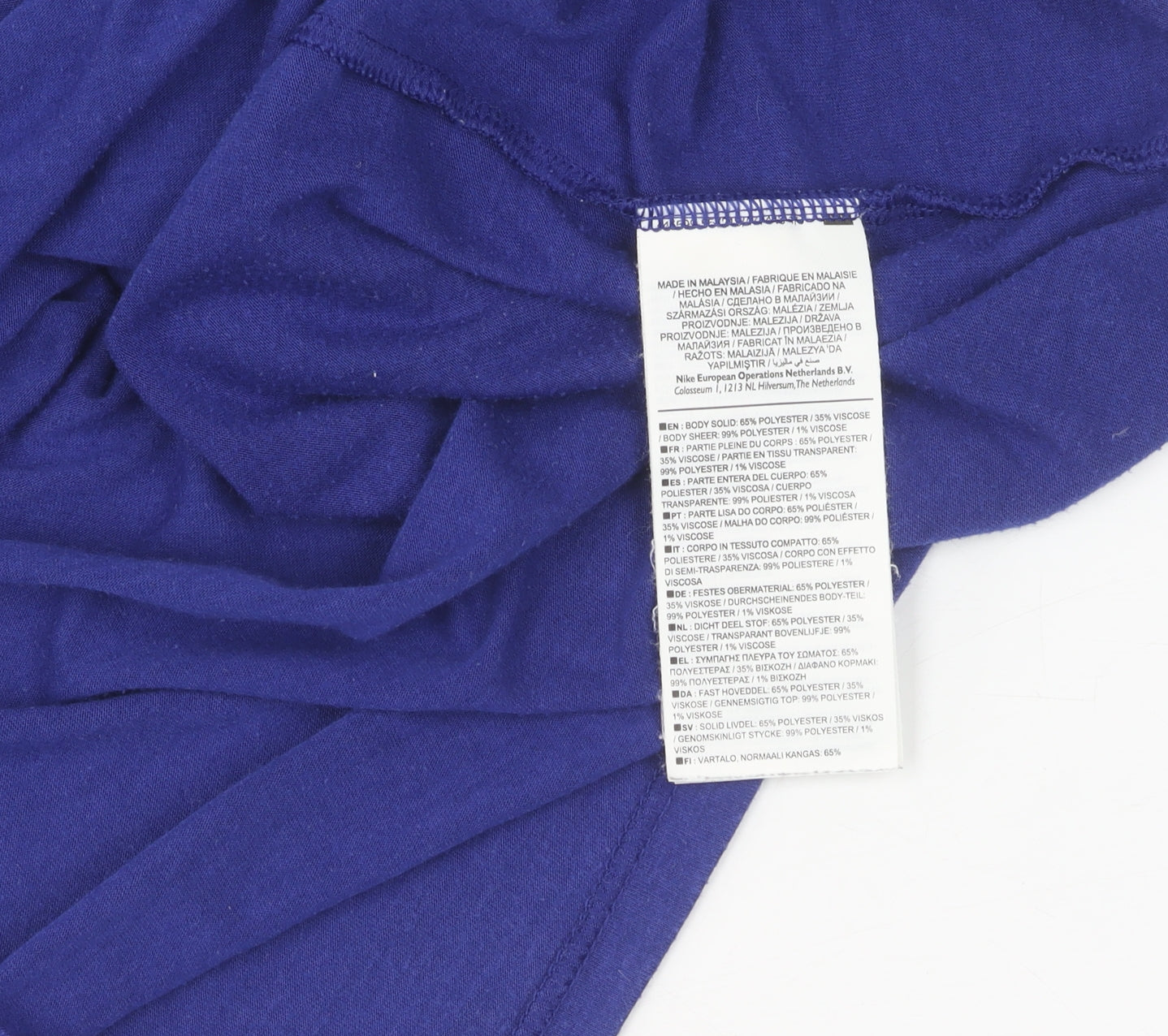 Nike Women's Blue Sleeveless Dri-FIT T-Shirt L