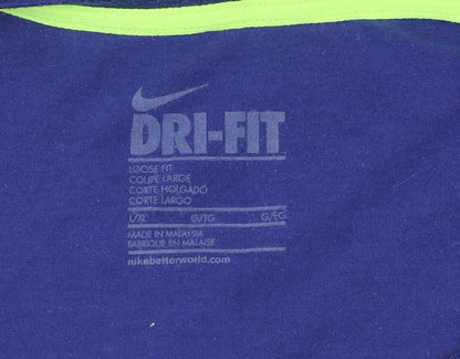 Nike Women's Blue Sleeveless Dri-FIT T-Shirt L