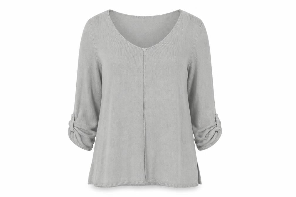 Laura Ashley Women's Grey Knit Pullover Jumper Size 14