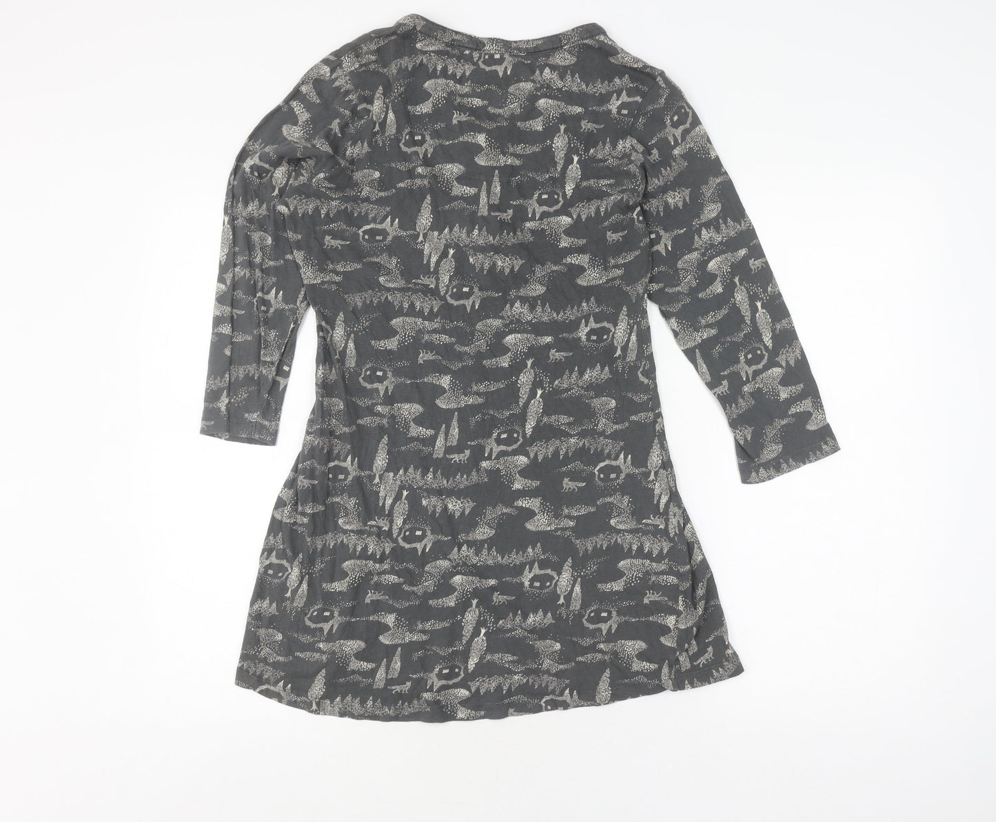 Faithful and True Women's Grey Tunic, Size 12, Henley Style
