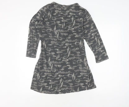 Faithful and True Women's Grey Tunic, Size 12, Henley Style