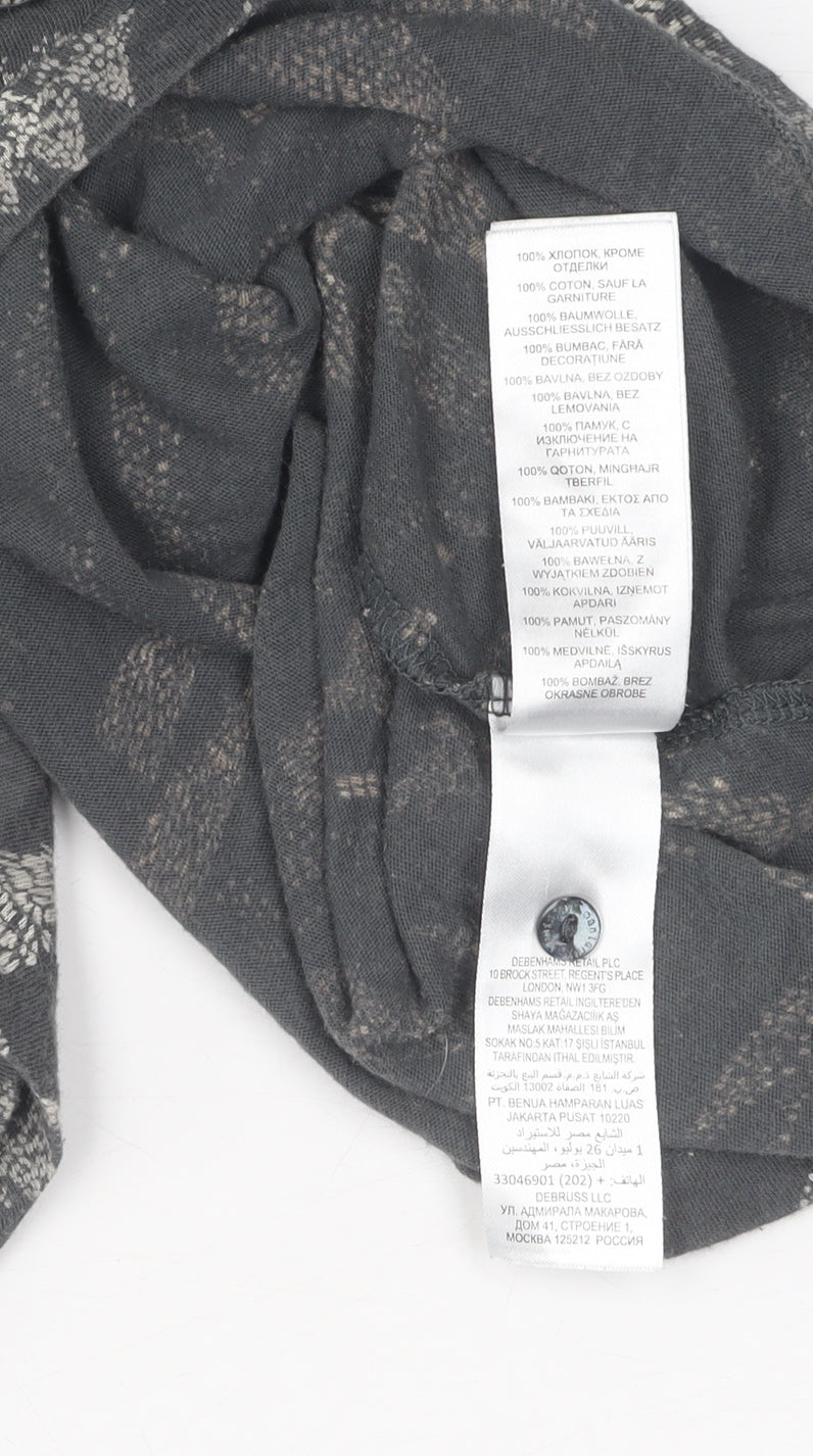 Faithful and True Women's Grey Tunic, Size 12, Henley Style