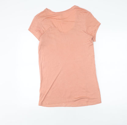 Guess Women's Pink Sequin T-Shirt XS - Spring/Summer