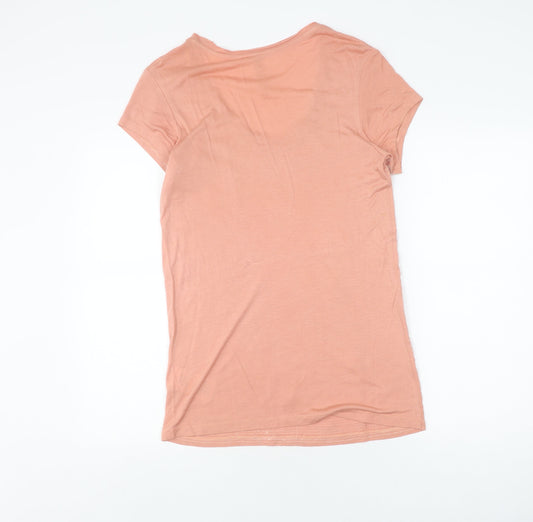Guess Women's Pink Sequin T-Shirt XS - Spring/Summer