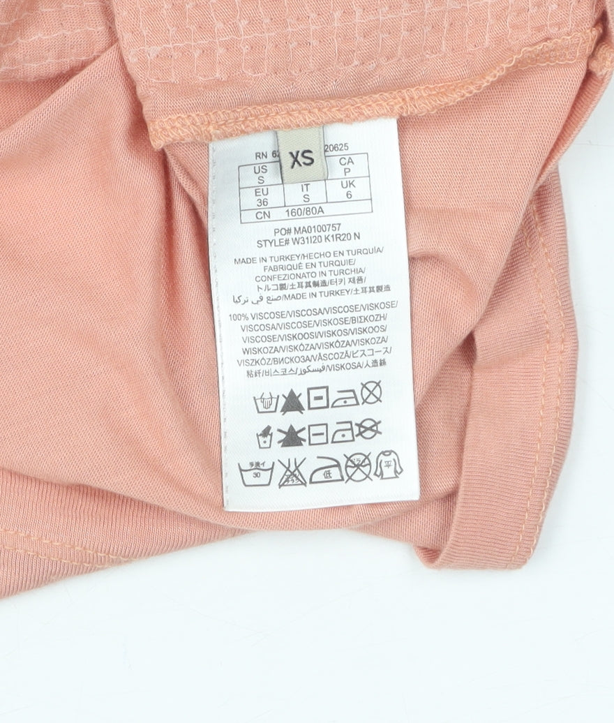 Guess Women's Pink Sequin T-Shirt XS - Spring/Summer