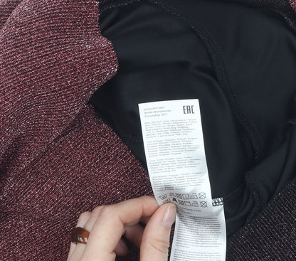 Jacqueline de Yong Red Ruffle Skirt, L, Polyester, Women's