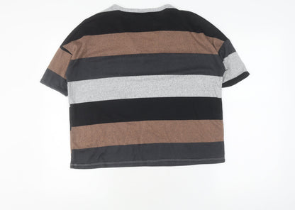 Jacqueline de Yong Women's Striped V-Neck T-Shirt M