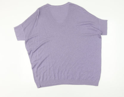 Womens UK Size M Jigsaw Purple Basic T-Shirt