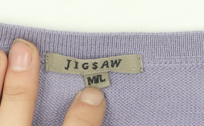 Womens UK Size M Jigsaw Purple Basic T-Shirt
