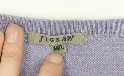 Womens UK Size M Jigsaw Purple Basic T-Shirt