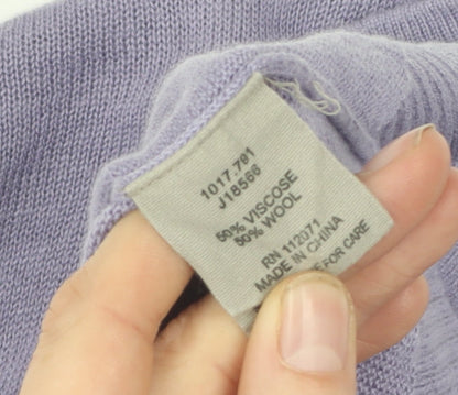 Womens UK Size M Jigsaw Purple Basic T-Shirt