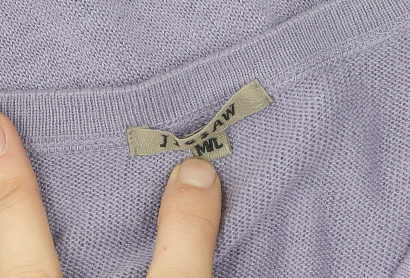 Womens UK Size M Jigsaw Purple Basic T-Shirt