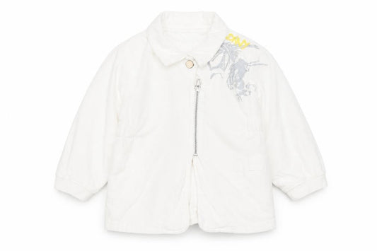 DKNY White Unisex Baby Full Zip Jumper, 9-12 Months