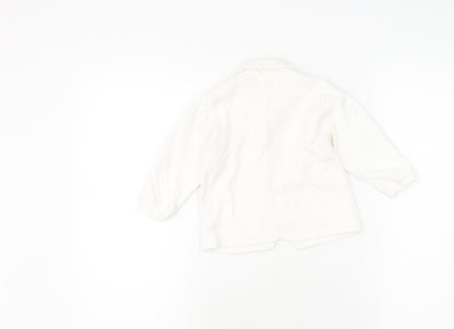 DKNY White Unisex Baby Full Zip Jumper, 9-12 Months