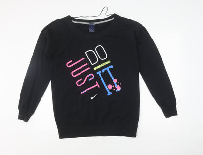 Nike Women's Black Graphic Print Sweatshirt M