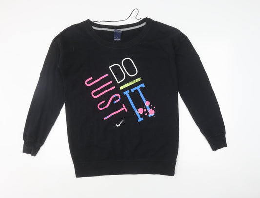 Nike Women's Black Graphic Print Sweatshirt M