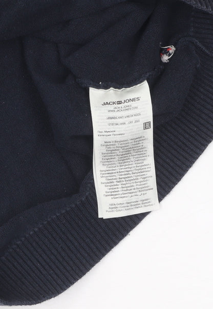 Jack & Jones Men's Black XL V-Neck Pullover Jumper