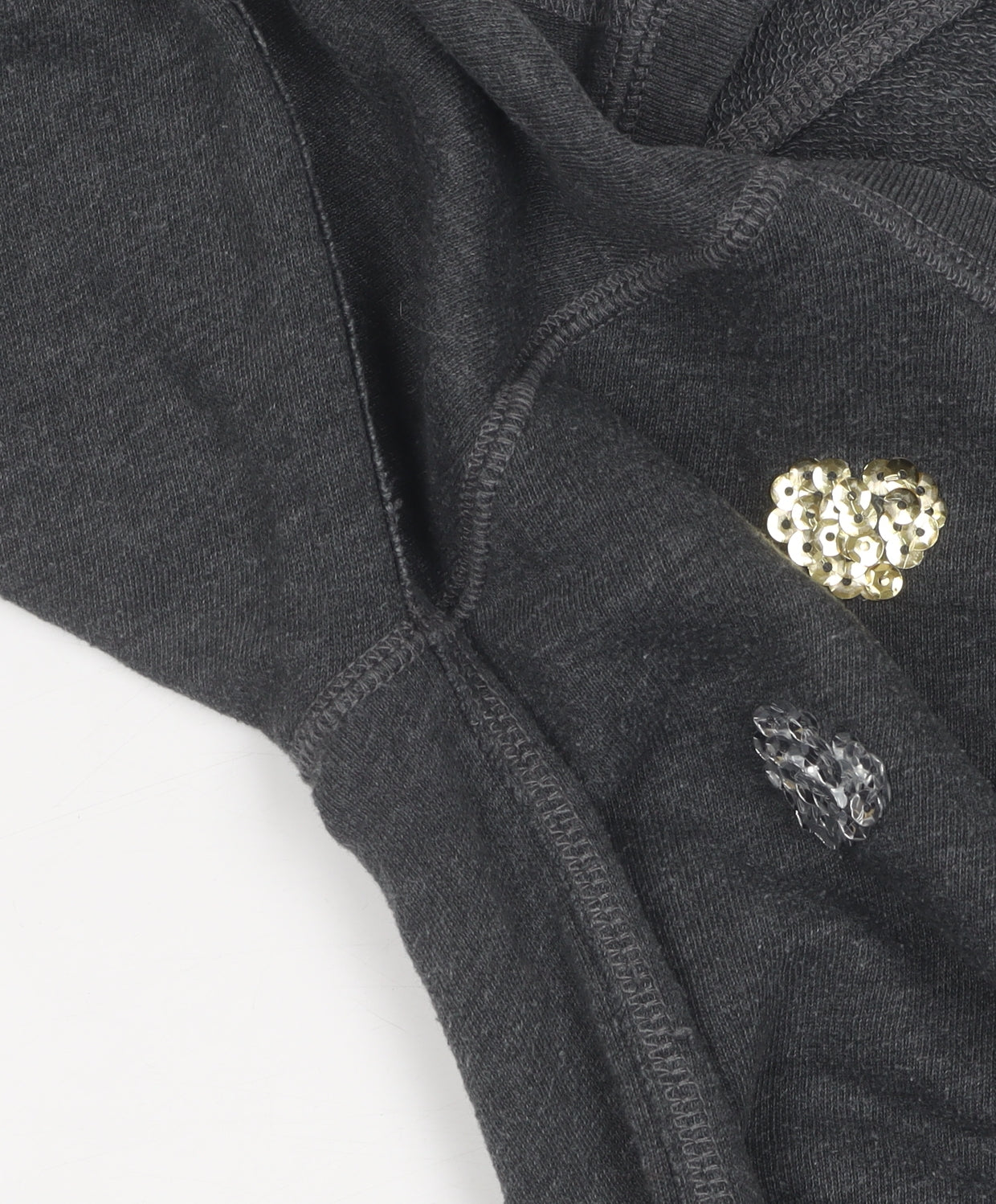 Abercrombie & Fitch Girls Black Sequin Pullover Sweatshirt Size L