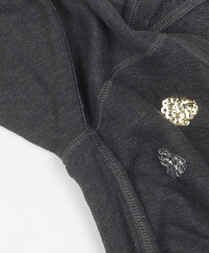 Abercrombie & Fitch Girls Black Sequin Pullover Sweatshirt Size L