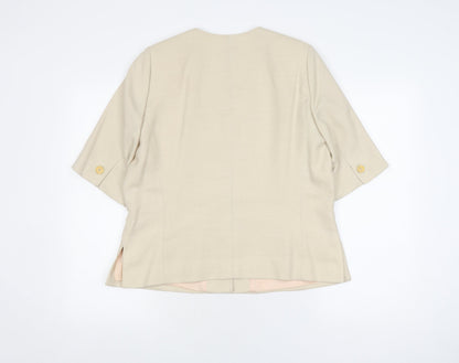 Viyella Women's Beige Suit Jacket, Size 14