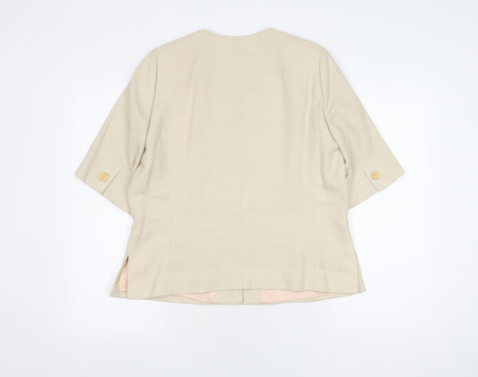 Viyella Women's Beige Suit Jacket, Size 14