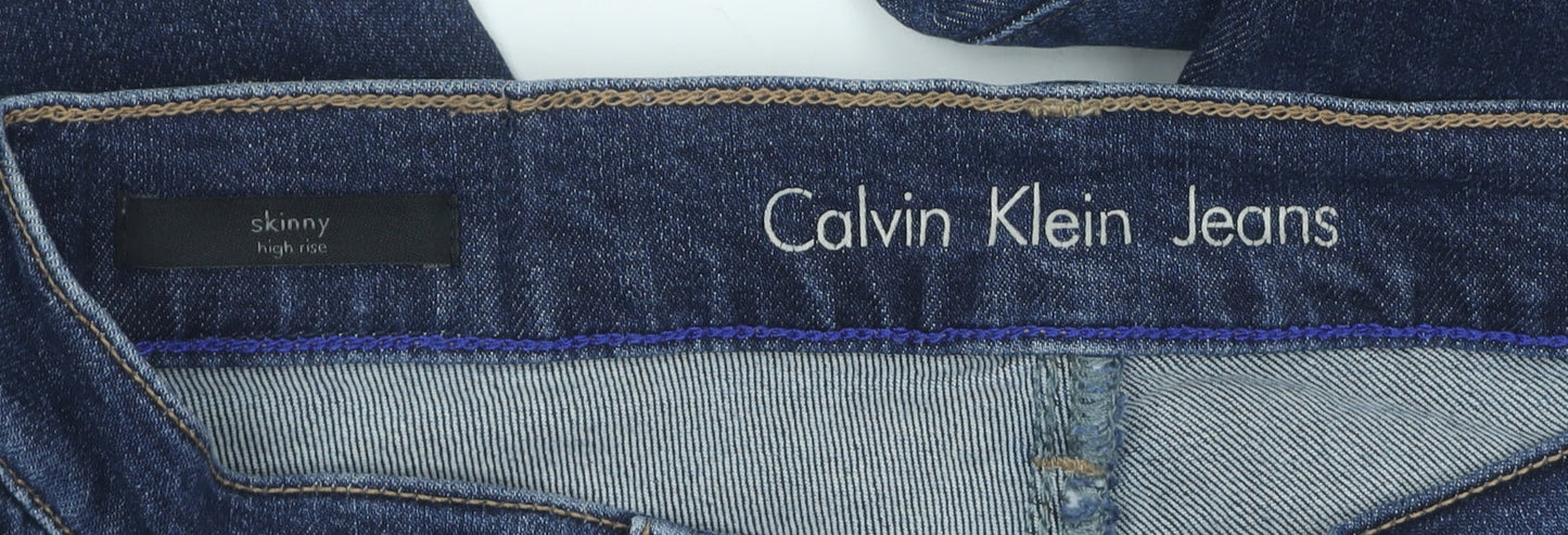 Calvin Klein Women's Blue Skinny Jeans Size L