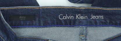 Calvin Klein Women's Blue Skinny Jeans Size L