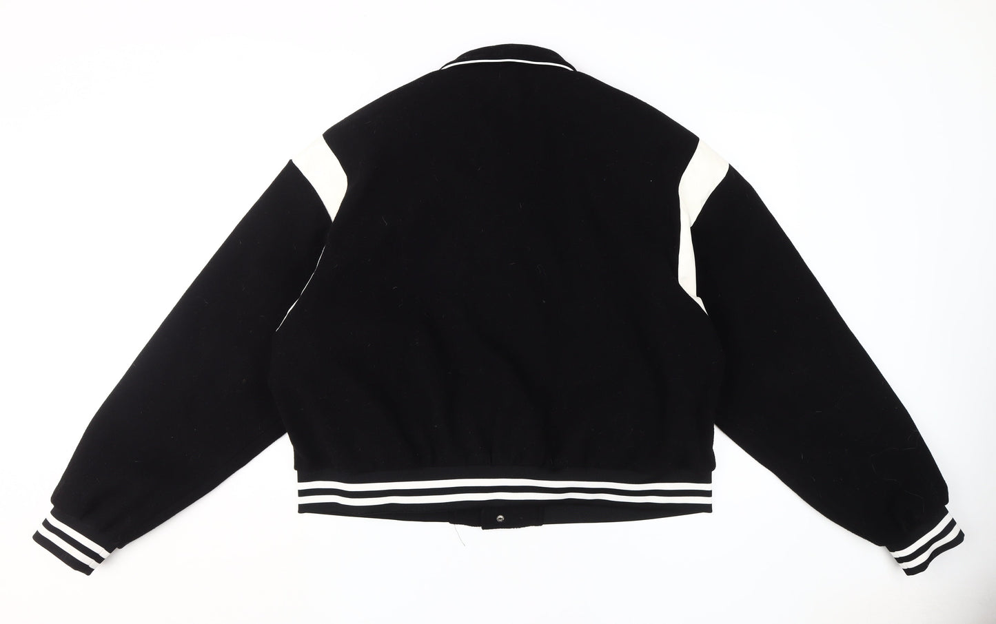Mens UK Size L boohooMAN Black Varsity Jacket