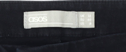 ASOS Women's Black Skinny Jeans Size 12 with Stripes
